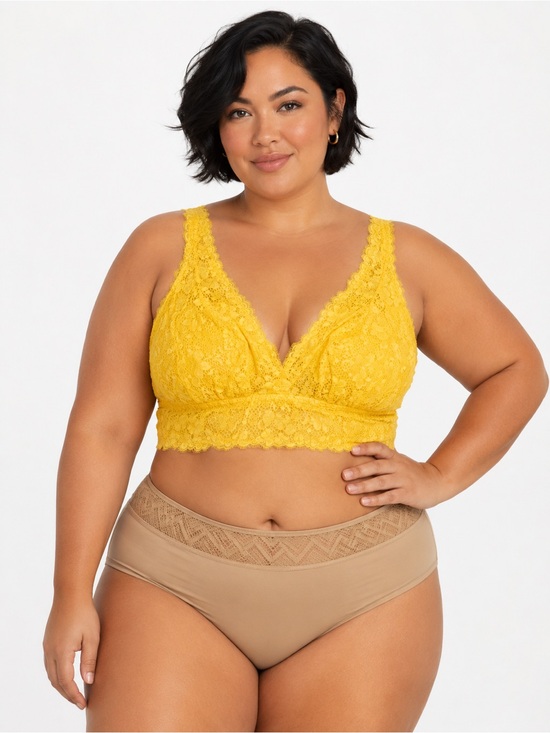 Cosabella Other - Cosabella Bright Yellow Lace Bralette with Wide Lace Band